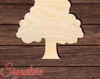 Tree Wood Cutout, Unfinished Birch Plywood Nature Landscape Craft Shape 004