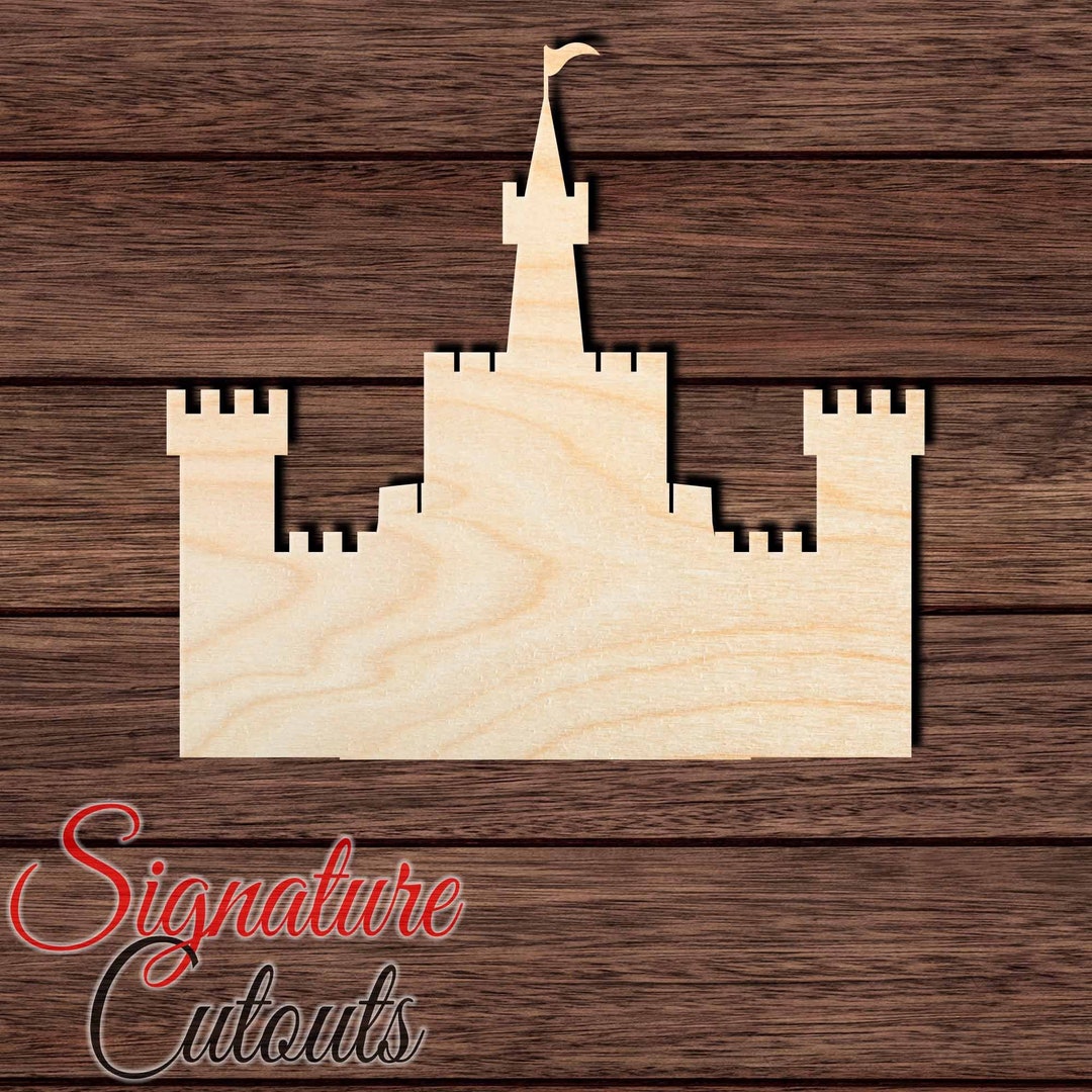Castle 005 Wooden Shape Cutout for Crafting, Home & Room Décor, and ...