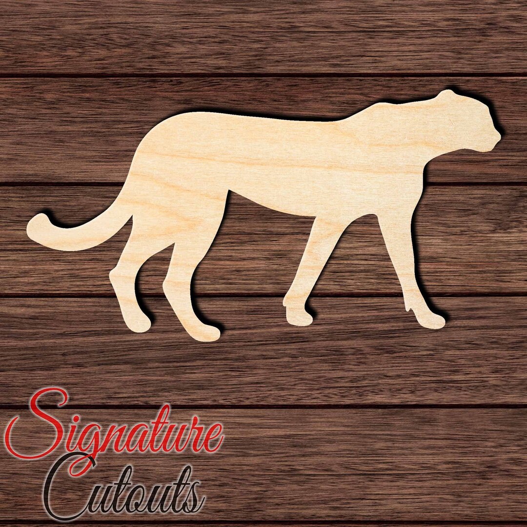 Cheetah 001 Unfinished Wooden Cutout for Crafting Home & Room - Etsy