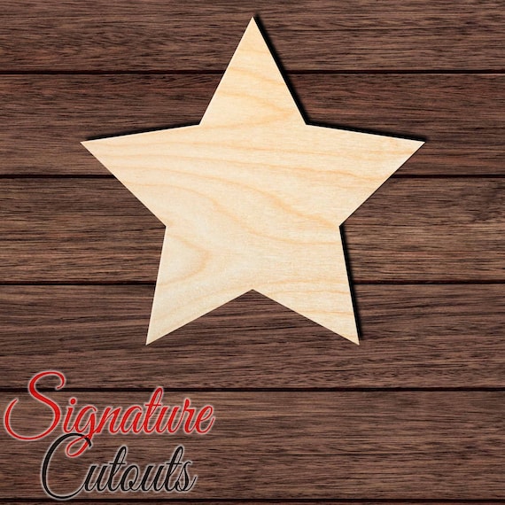 Star - Laser Cut Out Unfinished Wood Craft Shape SKY13 Star - Laser Cut Out Unfinished Wood Craft Shape SKY13