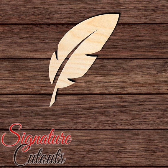 Bird Feather - Laser Cut Out Unfinished Wood Craft Shape XTR42 Bird Feather - Laser Cut Out Unfinished Wood Craft Shape XTR42