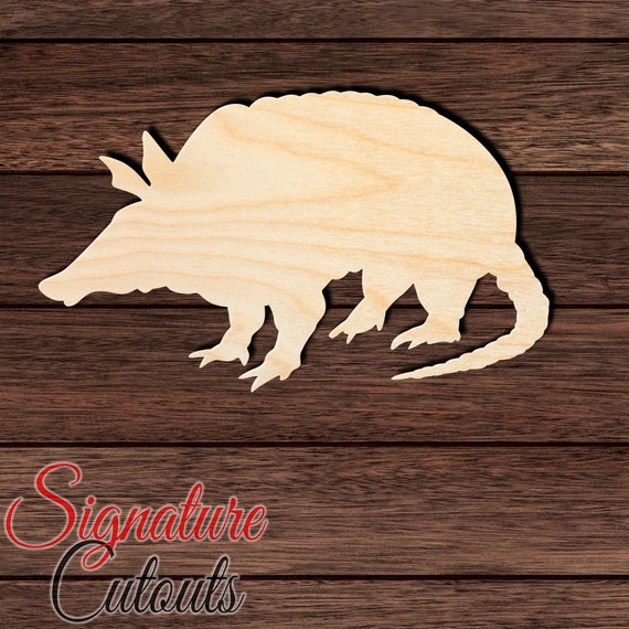 Armadillo - Laser Cut Out Unfinished Wood Craft Shape ANML118 Armadillo - Laser Cut Out Unfinished Wood Craft Shape ANML118