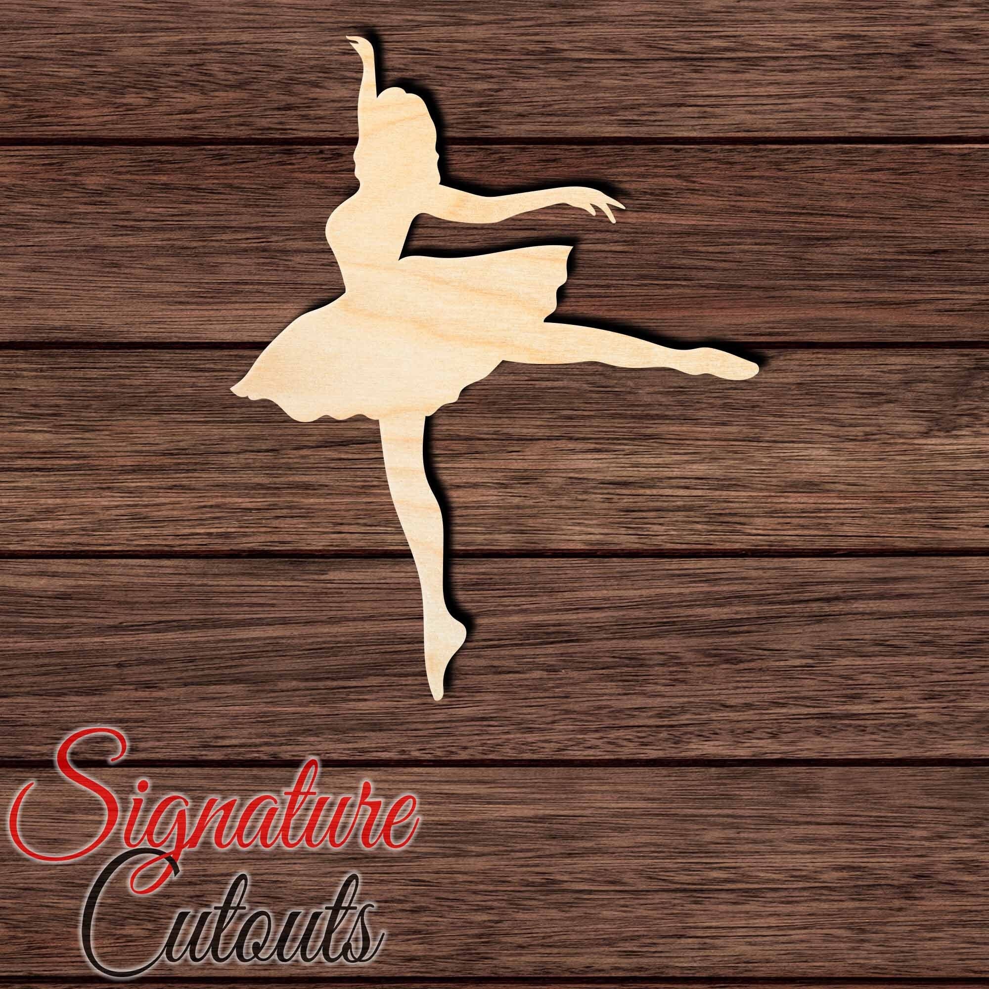 Dance Ballet Slippers - Laser Cut Out Unfinished Wood Craft Shape SPT508 Dance Ballet Slippers - Laser Cut Out Unfinished Wood Craft Shape SPT508
