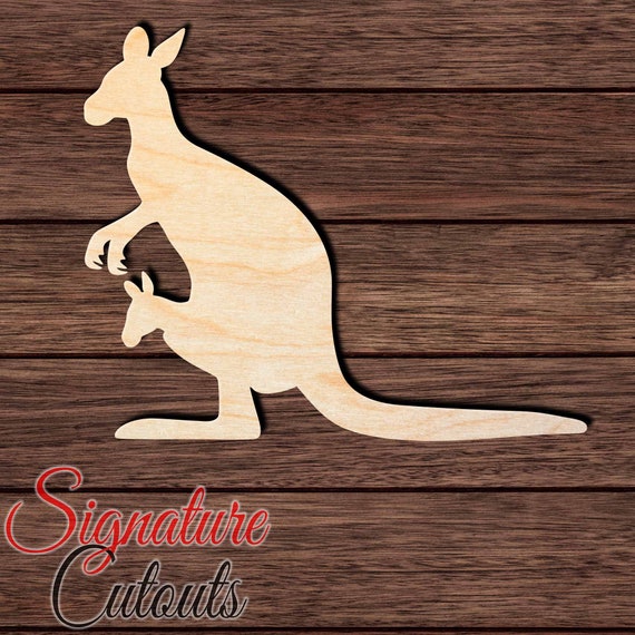 Kangaroo - Laser Cut Out Unfinished Wood Craft Shape ROO3 Kangaroo - Laser Cut Out Unfinished Wood Craft Shape ROO3