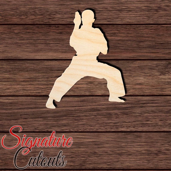 Sport Karate - Laser Cut Out Unfinished Wood Craft Shape SPT61 Sport Karate - Laser Cut Out Unfinished Wood Craft Shape SPT61