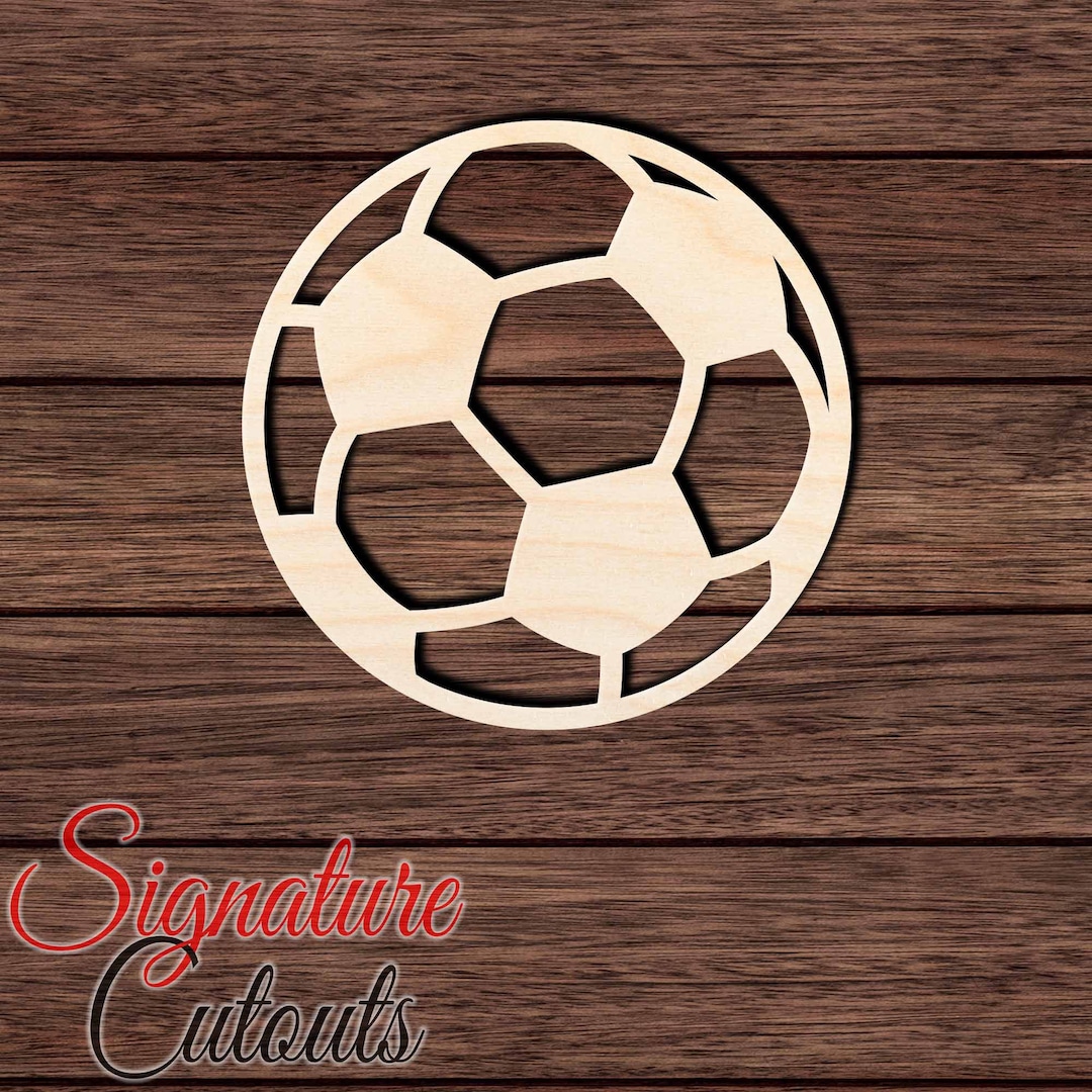 Soccer Ball 001 Wooden Shape Cutout for Crafting, Home & Room Décor