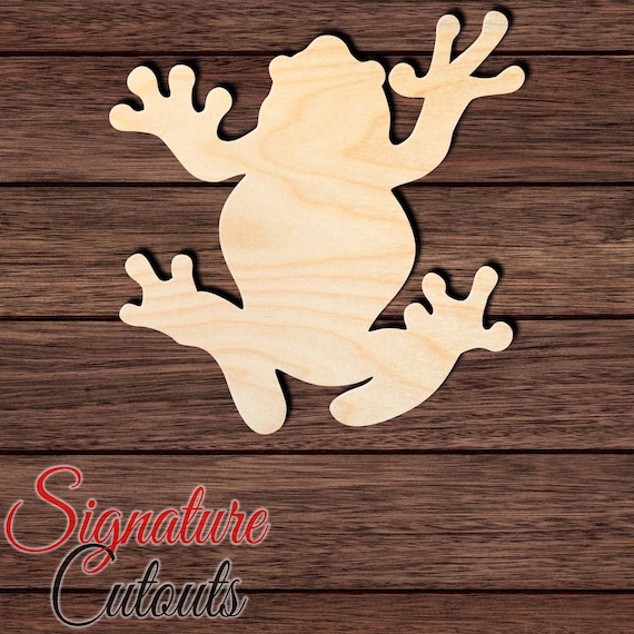 Frog - Laser Cut Out Unfinished Wood Craft Shape FRG13 Frog - Laser Cut Out Unfinished Wood Craft Shape FRG13
