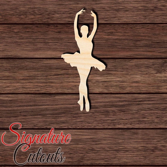 Dance Ballet Slippers - Laser Cut Out Unfinished Wood Craft Shape SPT508 Dance Ballet Slippers - Laser Cut Out Unfinished Wood Craft Shape SPT508