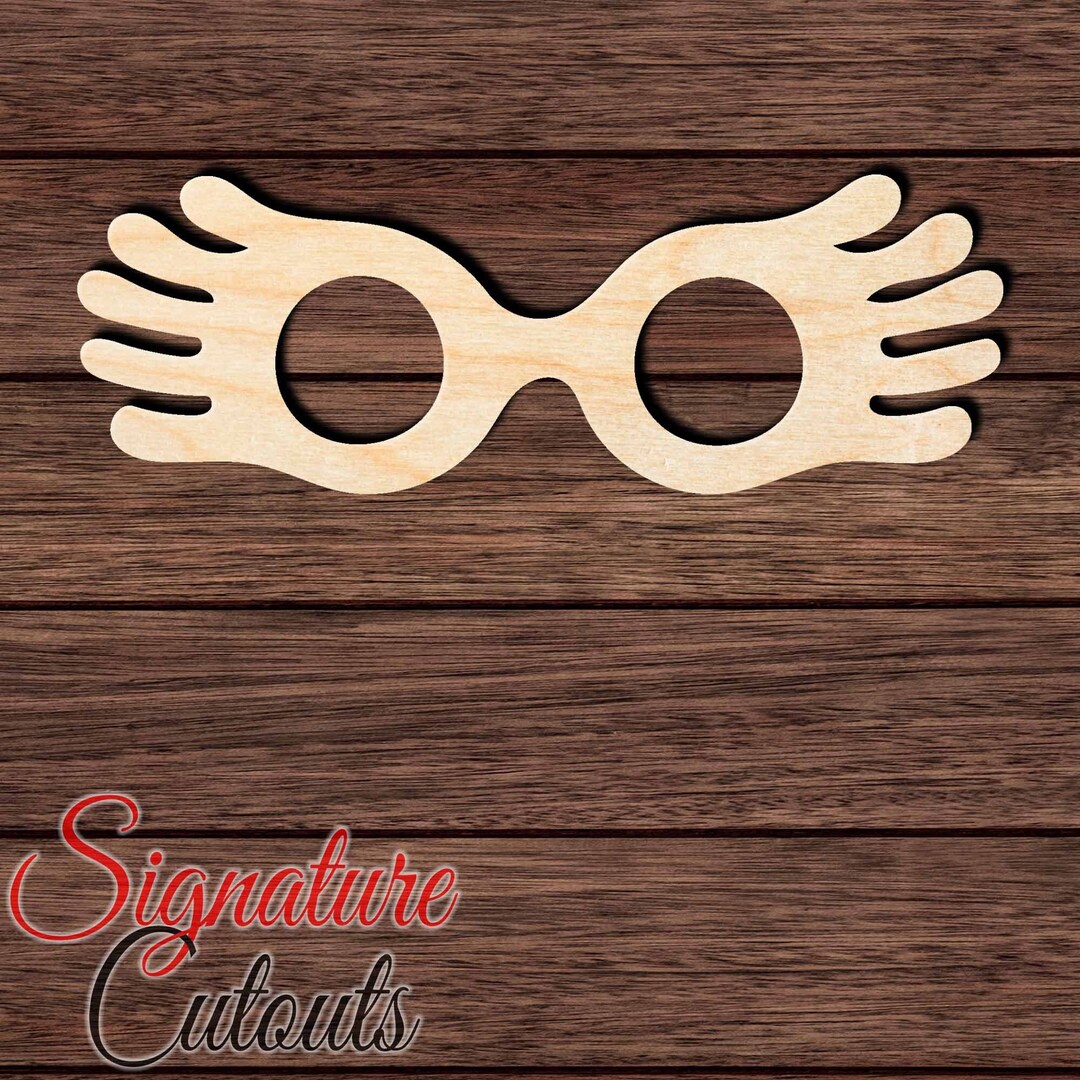 Luna Lovegood Glasses 001 Wooden Shape Cutout for Crafting, Home & Room