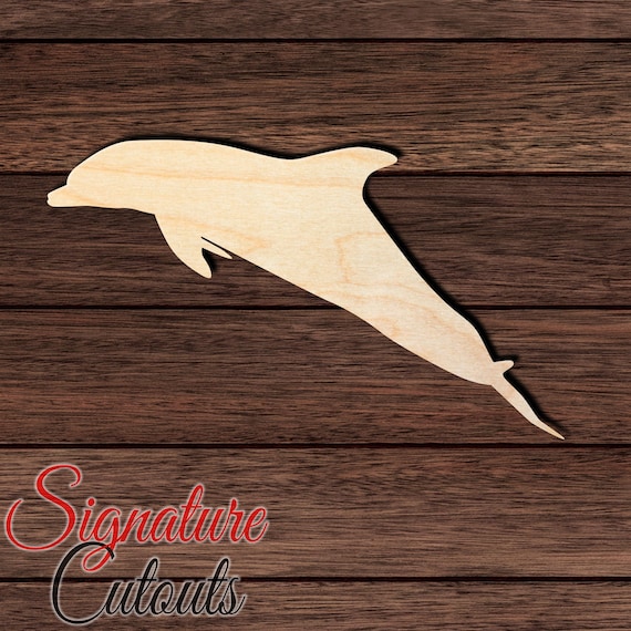Dolphin - Laser Cut Out Unfinished Wood Craft Shape SEA8 Dolphin - Laser Cut Out Unfinished Wood Craft Shape SEA8