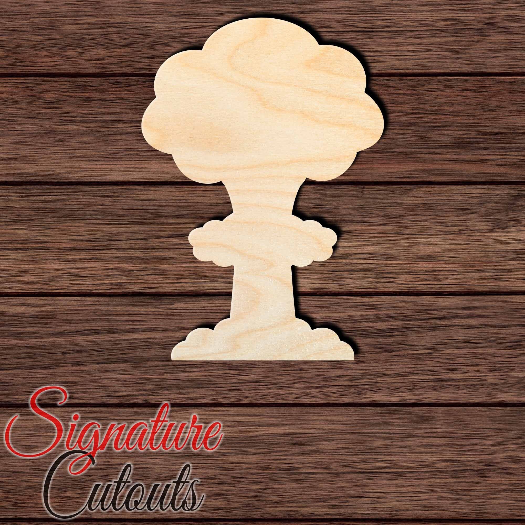 Atomic Mushroom Cloud 001 Découpe HQ en bois pour l’artisanat, la décoration de la maison et de la chambre et d’autres projets de bricolage - De nombreuses tailles disponibles