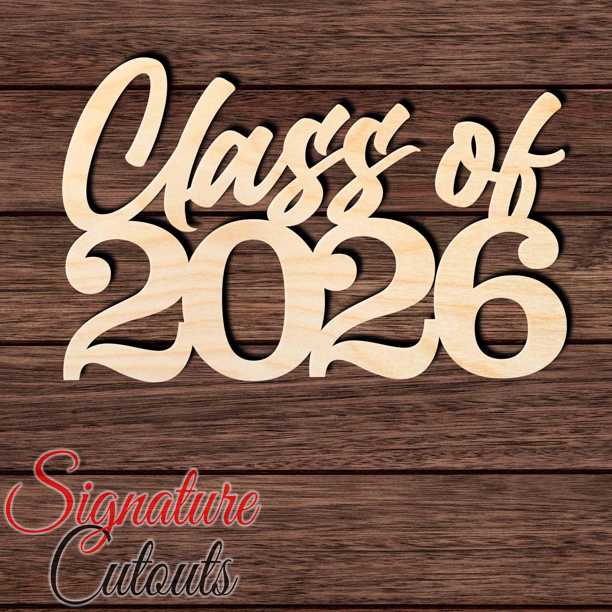 Class of 2026 Wooden Cutout for Crafting, Home & Room Décor, and other DIY projects - Many Sizes Available