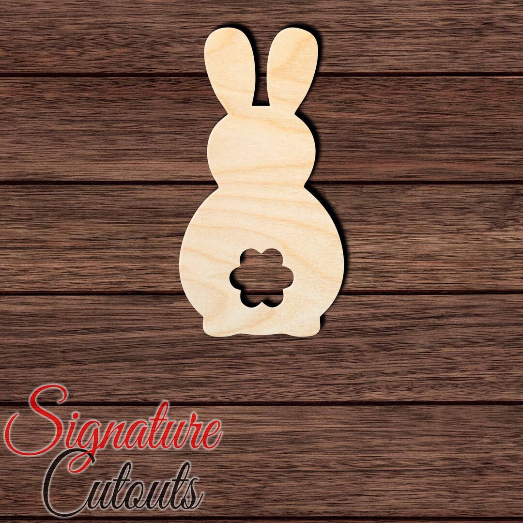 Rabbit Bunny 017 Wooden Shape Cutout for Crafting, Home & Room Décor ...