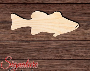 May include: A light-colored, unfinished wooden cutout in the shape of a fish, featuring a smooth surface with visible natural wood grain patterns, a distinct tail fin, dorsal fin, and pectoral fin, oriented horizontally.