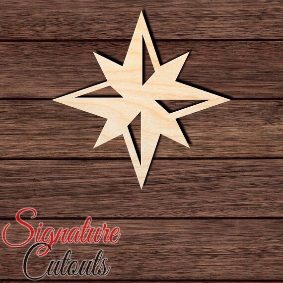 Compass - Laser Cut Out Unfinished Wood Craft Shape TRP29 Compass - Laser Cut Out Unfinished Wood Craft Shape TRP29