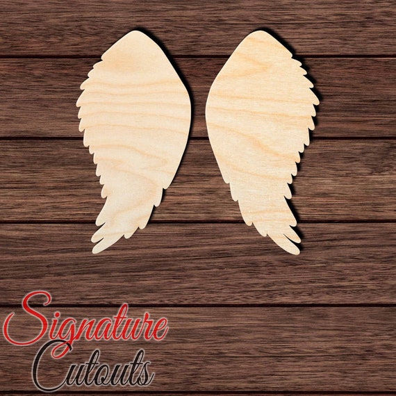 Wing - Laser Cut Out Unfinished Wood Craft Shape WNG13 Wing - Laser Cut Out Unfinished Wood Craft Shape WNG13