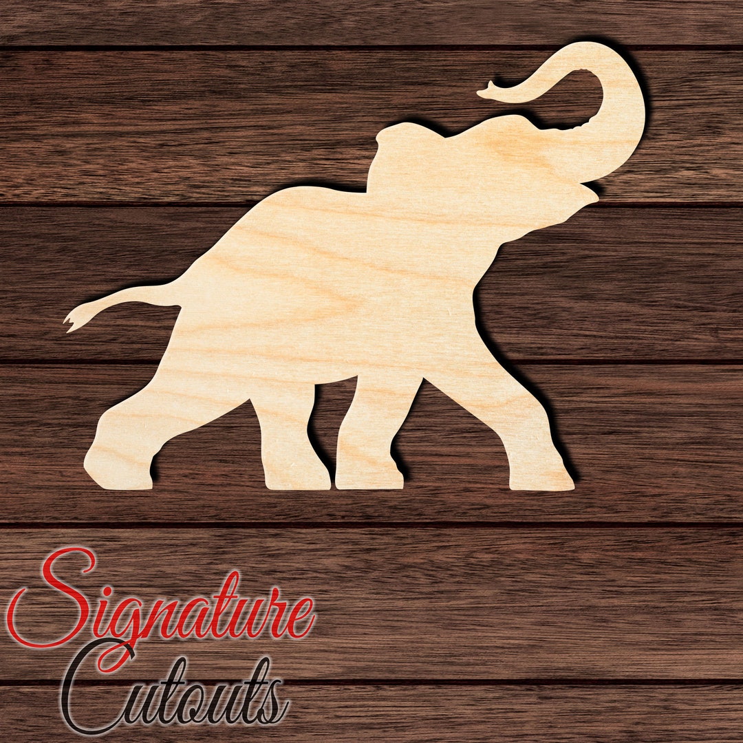 Elephant - Laser Cut Out Unfinished Wood Craft Shape ELE21 Elephant - Laser Cut Out Unfinished Wood Craft Shape ELE21