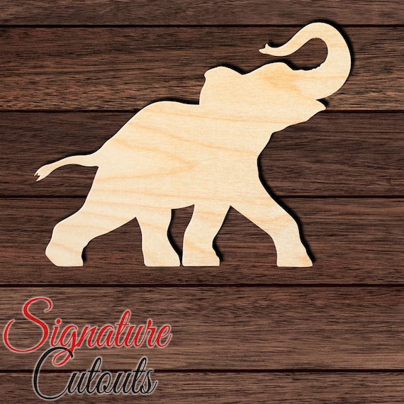 Elephant - Laser Cut Out Unfinished Wood Craft Shape ELE18 Elephant - Laser Cut Out Unfinished Wood Craft Shape ELE18