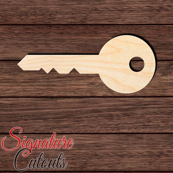 Key - Laser Cut Out Unfinished Wood Craft Shape KEY18 Key - Laser Cut Out Unfinished Wood Craft Shape KEY18