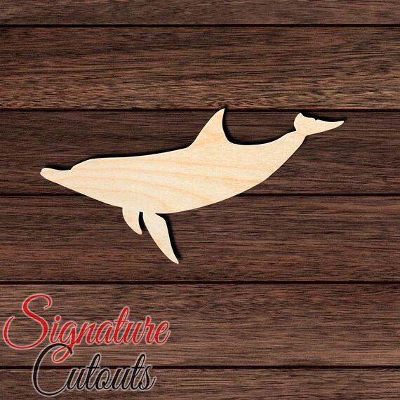 Dolphin - Laser Cut Out Unfinished Wood Craft Shape SEA76 Dolphin - Laser Cut Out Unfinished Wood Craft Shape SEA76