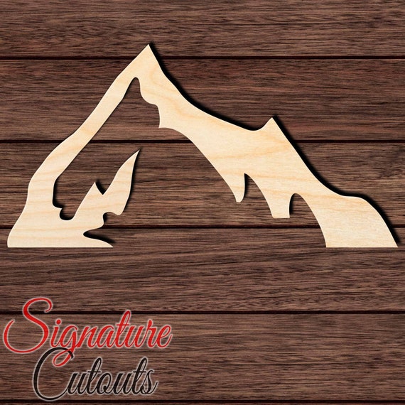 Scene Mountain - Laser Cut Out Unfinished Wood Craft Shape TRP48 Scene Mountain - Laser Cut Out Unfinished Wood Craft Shape TRP48