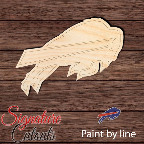 Buffalo Bills 001 Shape Cutout in Wood for Crafting, Home & Room Décor, and other DIY projects - Many Sizes Available