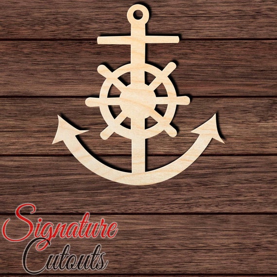 Anchor - Laser Cut Out Unfinished Wood Craft Shape ANC15 Anchor - Laser Cut Out Unfinished Wood Craft Shape ANC15