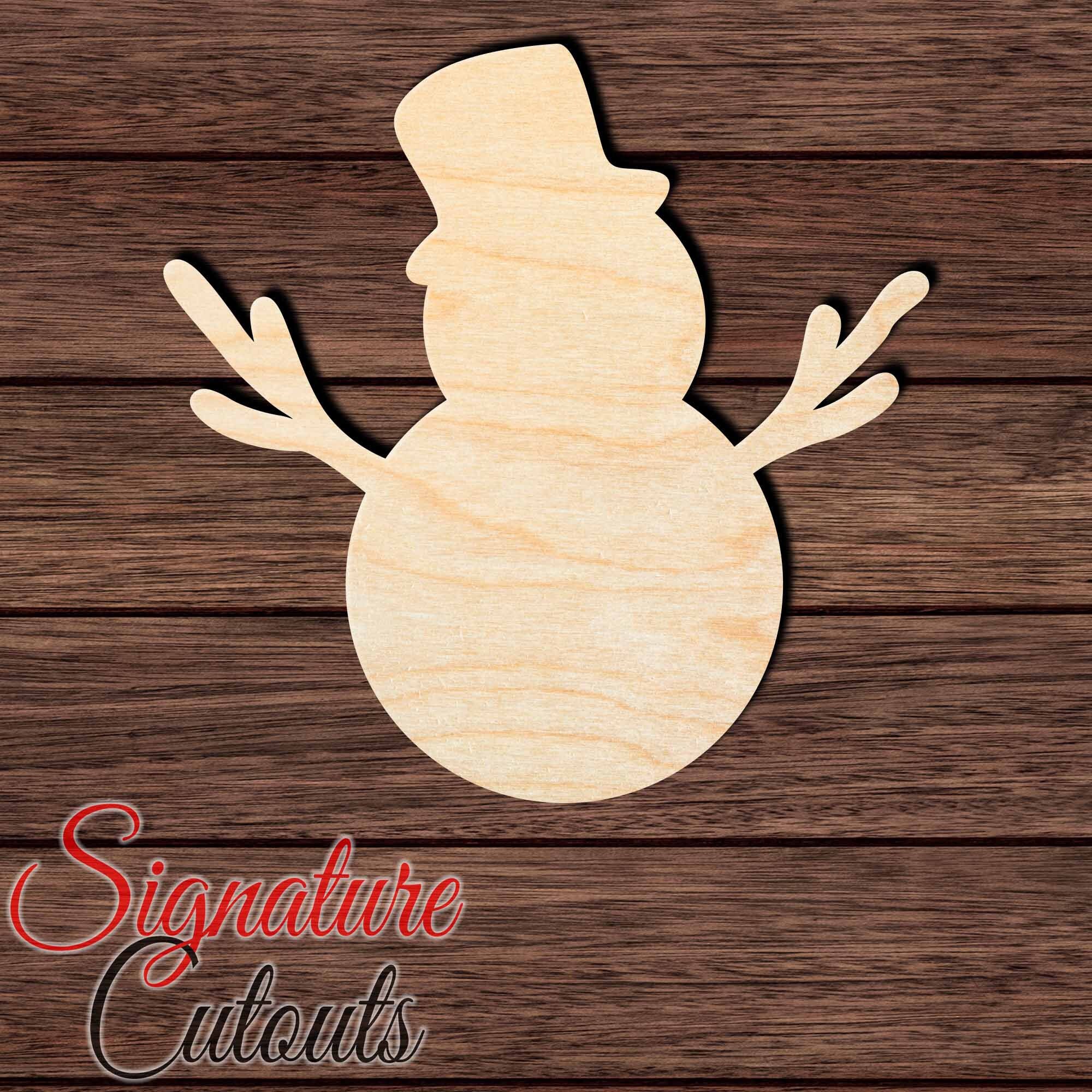 Snowman - Laser Cut Out Unfinished Wood Craft Shape XMS290 Snowman - Laser Cut Out Unfinished Wood Craft Shape XMS290