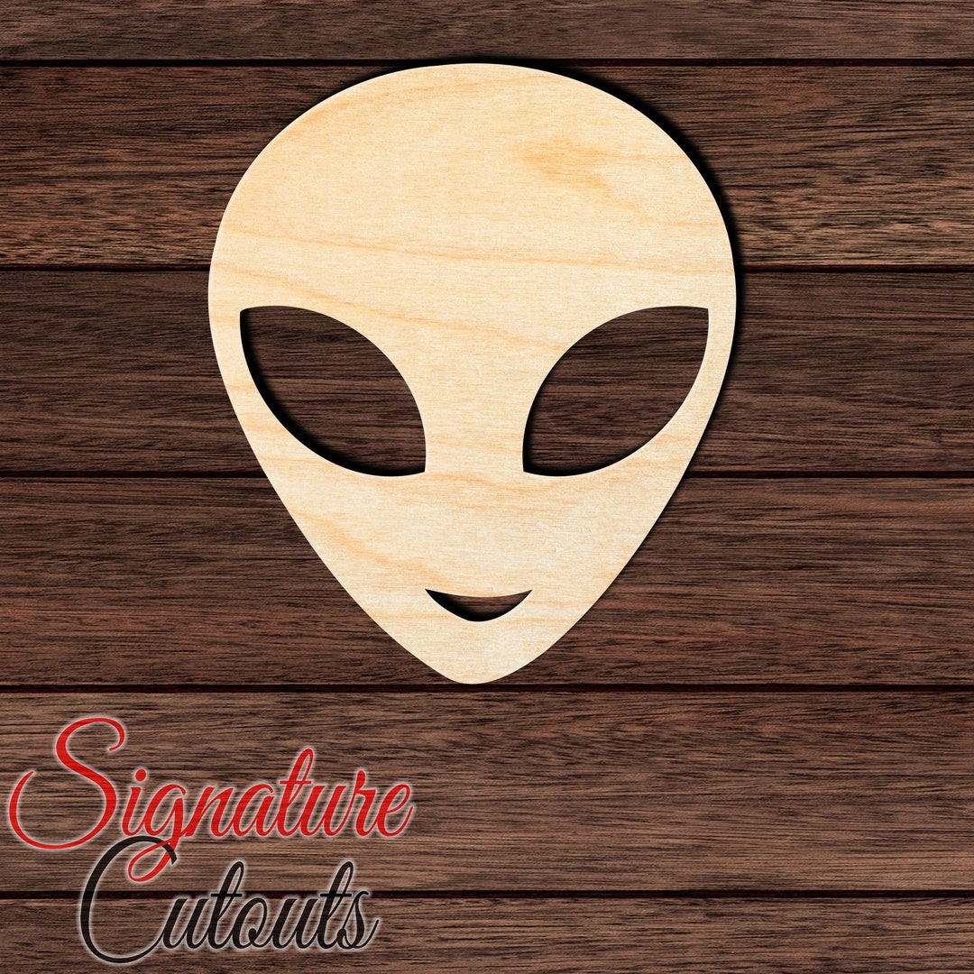 Alien 001 Wooden HQ Cutout for Crafting, Home & Room Décor, and Other ...