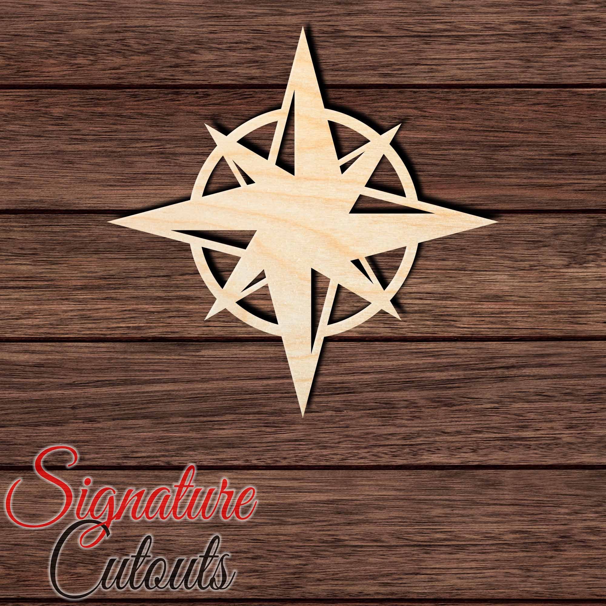 Compass - Laser Cut Out Unfinished Wood Craft Shape TRP29 Compass - Laser Cut Out Unfinished Wood Craft Shape TRP29