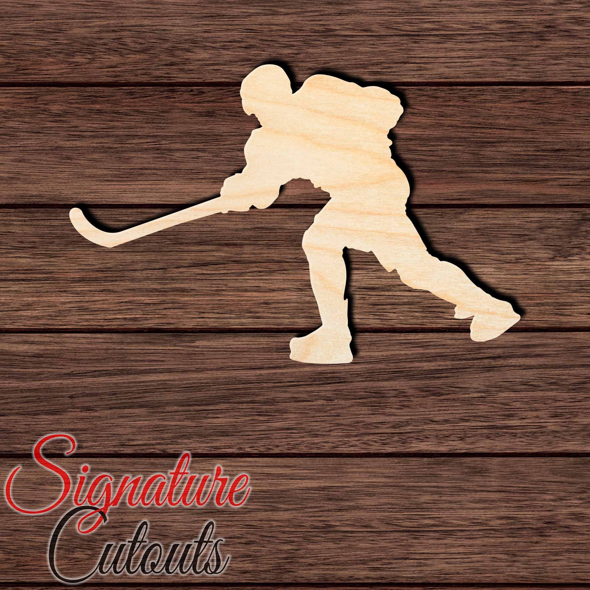 Hockey Player 1 Unfinished Cutout Hockey Wooden Shape