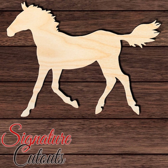 Horse - Laser Cut Out Unfinished Wood Craft Shape HRS74 Horse - Laser Cut Out Unfinished Wood Craft Shape HRS74