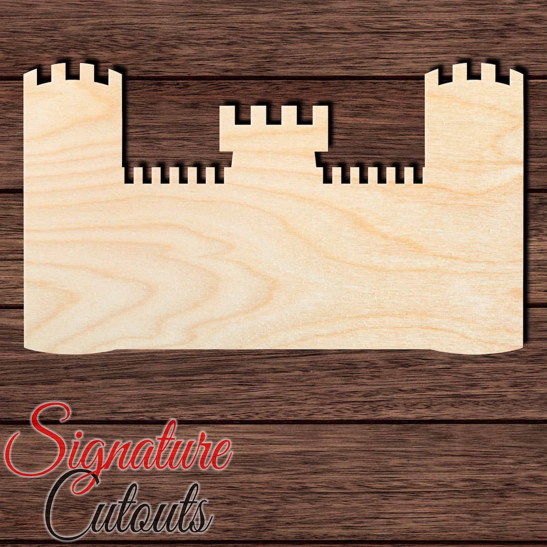 Castle 006 Wooden Shape Cutout for Crafting, Home & Room Décor, and ...