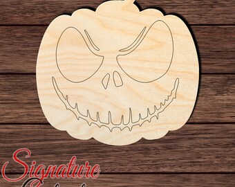 Pumpkin Nightmare 001 Unfinished Cutout for Crafting, Home & Room Décor, and other DIY projects - Many Sizes Available