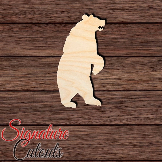 Bear - Laser Cut Out Unfinished Wood Craft Shape BER38 Bear - Laser Cut Out Unfinished Wood Craft Shape BER38