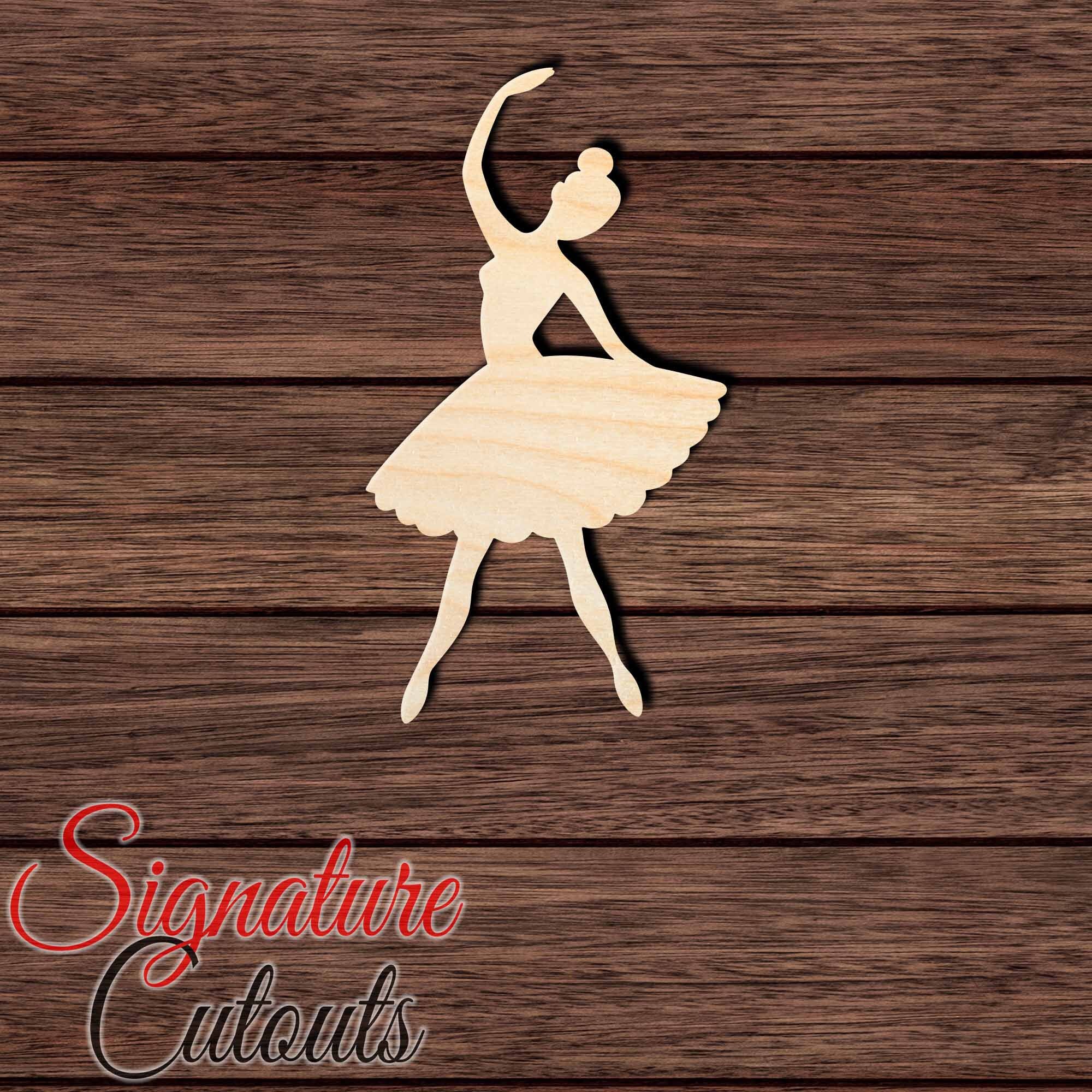 Dance Ballerina - Laser Cut Out Unfinished Wood Craft Shape SPT17 Dance Ballerina - Laser Cut Out Unfinished Wood Craft Shape SPT17