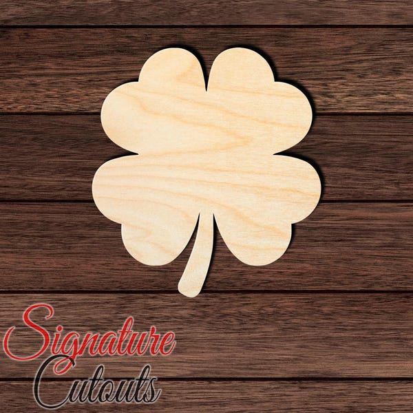 Clover Shamrock Wood Cutout, Unfinished Birch Plywood St Patrick’s Day Craft Shape 001