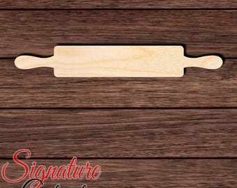 Rolling Pin Wood Cutout, Unfinished Birch Plywood Baking Kitchen Craft Shape 001