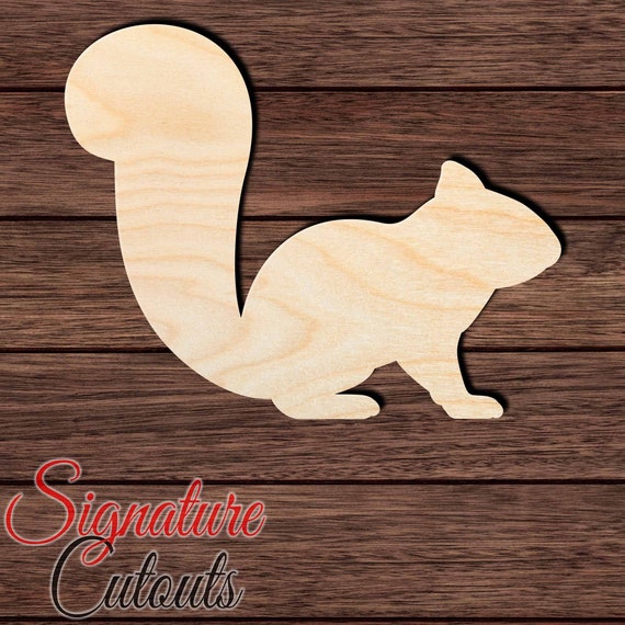 Squirrel - Laser Cut Out Unfinished Wood Craft Shape RDT20 Squirrel - Laser Cut Out Unfinished Wood Craft Shape RDT20