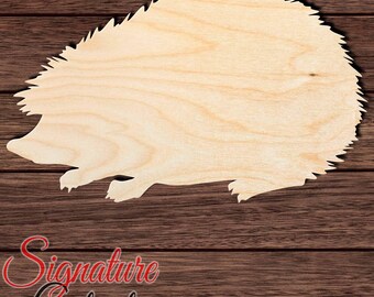 Hedgehog Wood Cutout, Unfinished Birch Plywood Woodland Animal Craft Shape 002