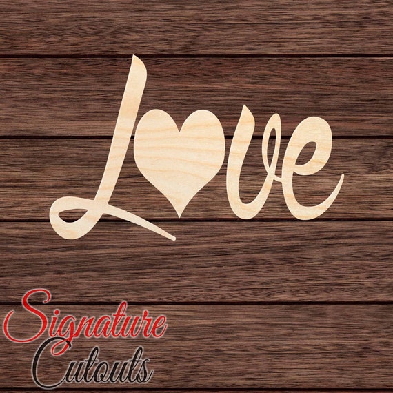 Word Love You - Laser Cut Out Unfinished Wood Craft Shape WRD130 Word Love You - Laser Cut Out Unfinished Wood Craft Shape WRD130