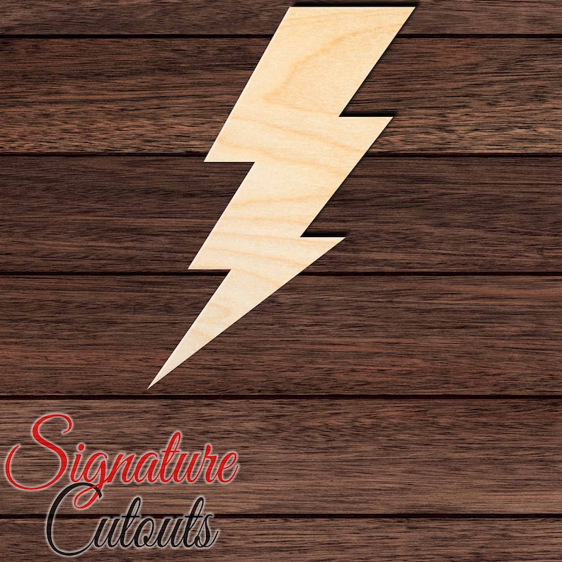 Lightning Bolt 004 Wooden HQ Cutout For Crafting Home Room Etsy