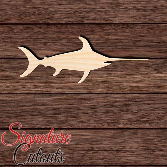 Fish Swordfish - Laser Cut Out Unfinished Wood Craft Shape SEA133 Fish Swordfish - Laser Cut Out Unfinished Wood Craft Shape SEA133