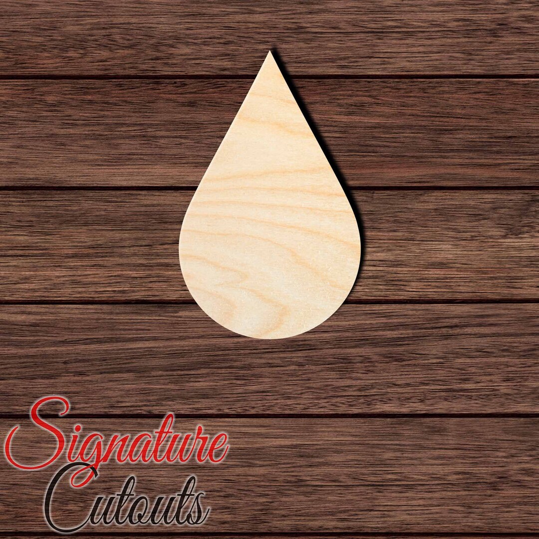 Sky Raindrop - Laser Cut Out Unfinished Wood Craft Shape SKY15 Sky Raindrop - Laser Cut Out Unfinished Wood Craft Shape SKY15
