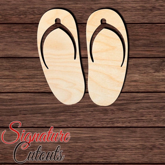 Shoe Flip Flop - Laser Cut Out Unfinished Wood Craft Shape CLT12 Shoe Flip Flop - Laser Cut Out Unfinished Wood Craft Shape CLT12