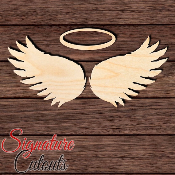 Wing - Laser Cut Out Unfinished Wood Craft Shape WNG9 Wing - Laser Cut Out Unfinished Wood Craft Shape WNG9
