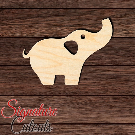 Elephant - Laser Cut Out Unfinished Wood Craft Shape ELE27 Elephant - Laser Cut Out Unfinished Wood Craft Shape ELE27