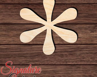 Rounded Starburst Wood Cutout, Unfinished Birch Plywood Decorative Craft Shape 015