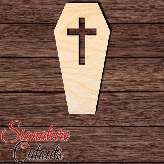 Coffin - Laser Cut Out Unfinished Wood Craft Shape FAL53 Coffin - Laser Cut Out Unfinished Wood Craft Shape FAL53