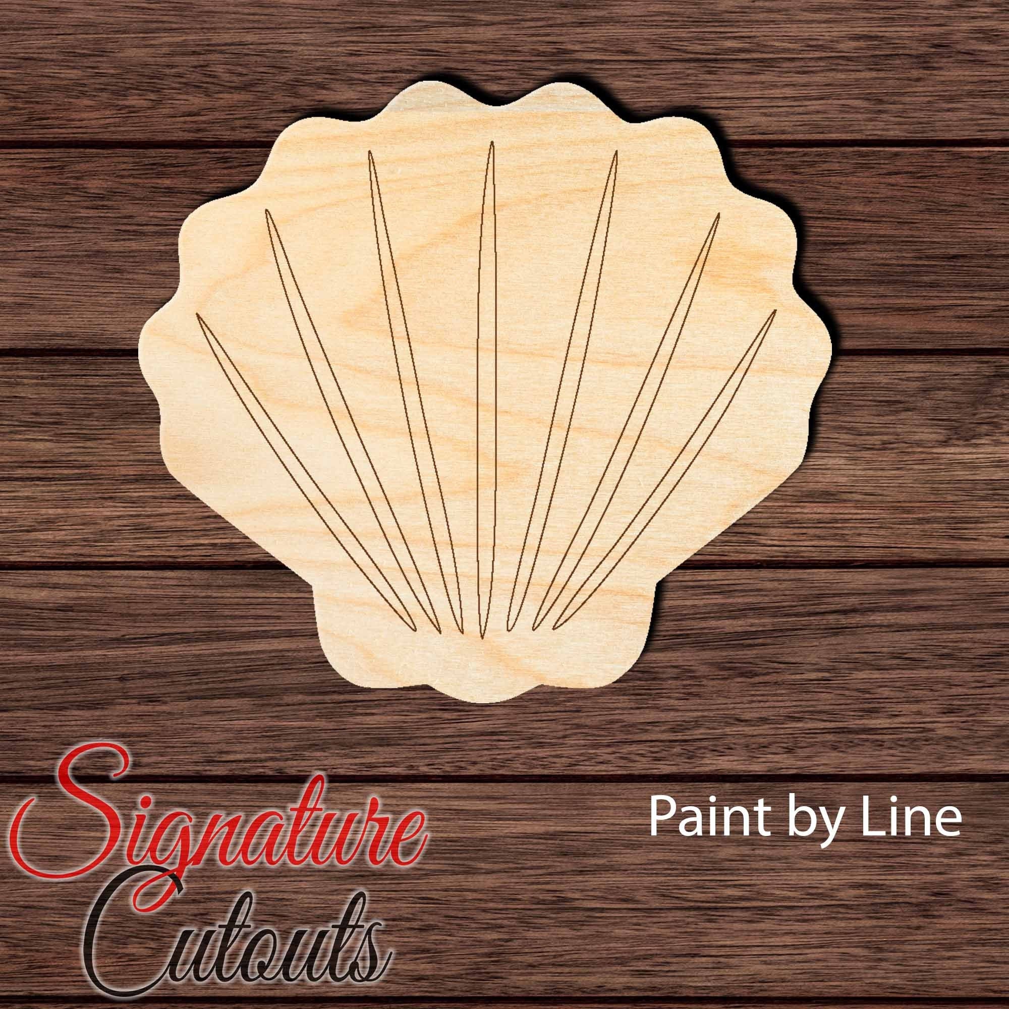 Shell - Laser Cut Out Unfinished Wood Craft Shape SEA78 Shell - Laser Cut Out Unfinished Wood Craft Shape SEA78